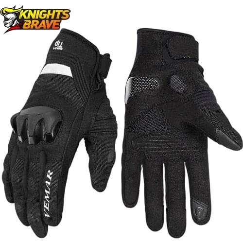 Motorcycle Gloves Breathable Moto Gloves Night Reflective Motorbike Motocross Gloves Touch Function Guantes Moto Riding Gloves