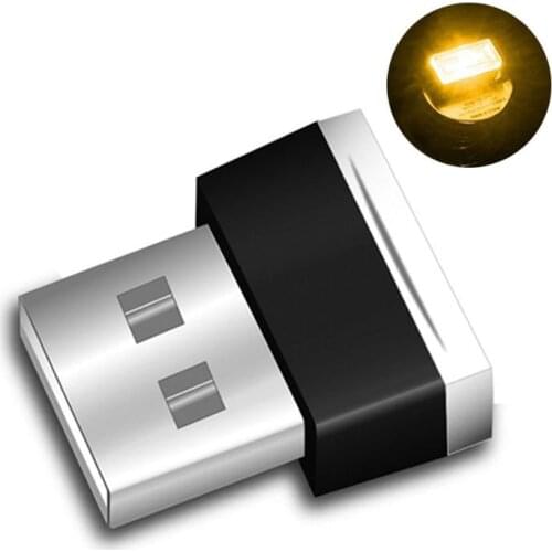 N84F Universal Car Interior LED Decoration Night Light USB Interface Plug-in Miniature Ambient Atmosphere Modified Mini