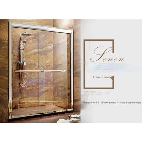 Custom shower room 304 stainless steel screen glass partition one-way sliding door bathroom custom