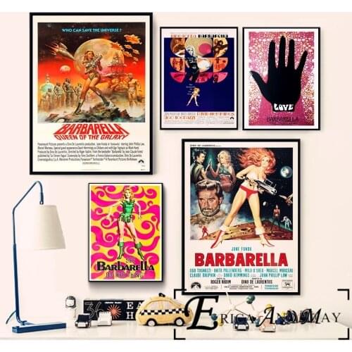 Barbarella Vintage Sci-fi Movie Canvas Painting Posters And Prints Pictures On The Wall Abstract Decorative Home Decor Obrazy
