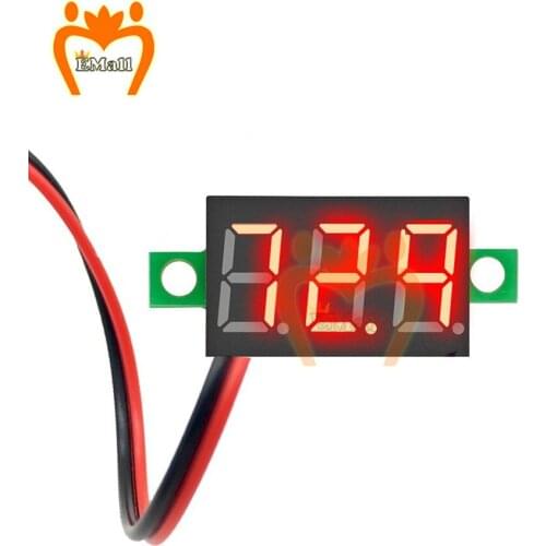 DC 0V-30V 0.36 inch LED Digital Voltmeter Voltage Meter Volt Detector Monitor Tester Panel Car 12V 24V Red Green Blue Yellow