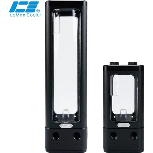 IceManCooler Water Cooling Tank Integrated DDC QX5 Pump,Reservoir With Bracket ,+5V 3PIN Support Sync Motherboard,Black,ICE-DX3