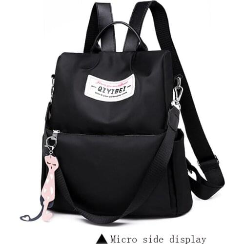 Oxford Cloth Casual And Versatile Backpack Womens 2021 New Bag Fashion Trend Nylon Large Capacity Anti Theft Backpack KM7013