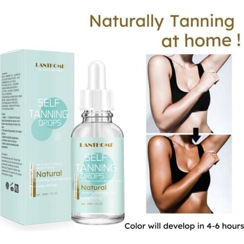 30ml Self-Tanning Drops Long Lasting No Trace Without UV Damage Body Self Tanners Bronzers Skin Care Tanning Cream TSLM1