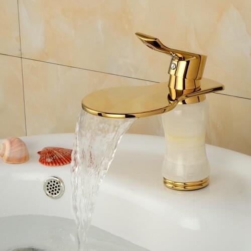 Basin Faucet Bathroom Sink Black/Gold Faucet Single Handle Hole Faucet Basin Taps Grifo Lavabo Wash Hot Cold Waterfall Faucet