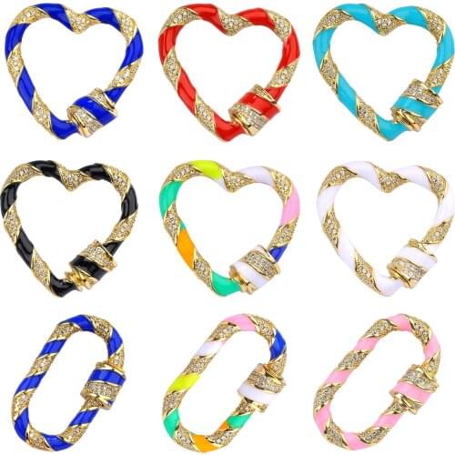 DIY Jewelry Neckalce Bracelet For Women Simple Design Decorative Gold Color Spiral Bolt Screw Clasps For Punk Jewelry Making