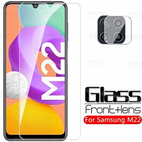 For Samsung M22 Glass Camera Tempered Glass For Samsung Galaxy M22 M 22 22M 2021 Screen Protector Phone Cover Protective Film