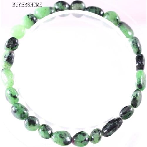 Women Bangle Jewelry Gift Handmade Stretch Natural Stone Beads Green Zoisite Bracelet 1Pcs H1308