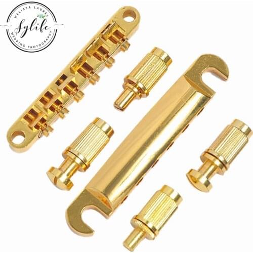 1 Set of CHROME Tune-O-Matic Electric Guitar Bridge & Stop Bar