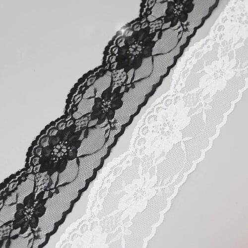 10 yards/roll) 65mm white and black Lace fabric Webbing Decoration Lovely gift packing Material