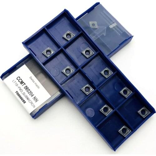 100pcs CCMT060204 NN LT10 carbide blade CNC turning tool diamond inner hole turning blade stainless steel special turning tools