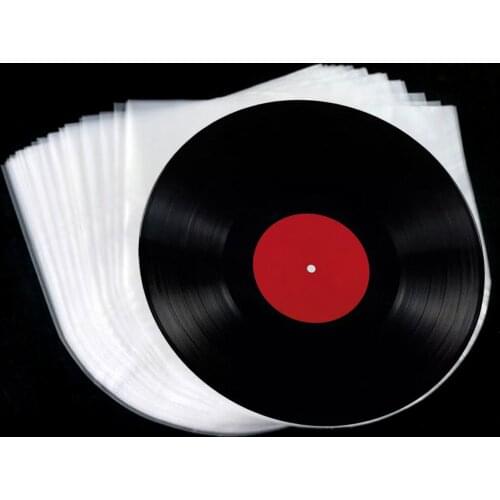 12 inch Vinyl Record Protecter LP Record Plastic Bags Anti-Static Record Sleeves Outer Inner Plastic Clear Cover Container 100Pc