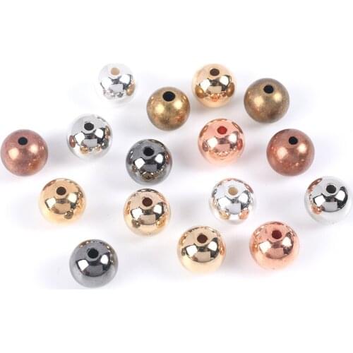 30-400Pcs/Lot 3-12mm Round Smooth Ball Charms Beads Loose Spacer Beads For Jewelry Making Supplies CCB DIY Bracelet Accessories