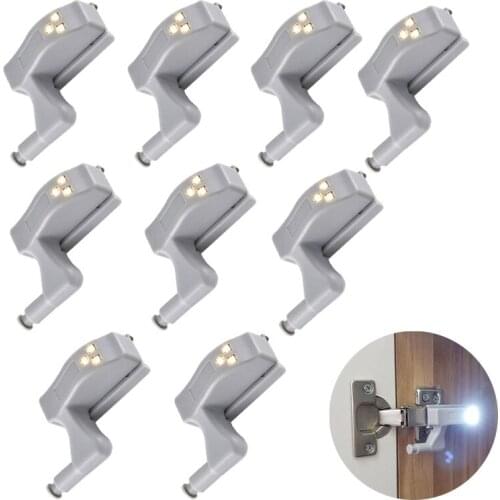 5pcs Universal Inner Hinge Led Lamp Closet Wardrobe Sensor Light Under Cabinet Kitchen Led Light Bedroom Cupboard Closet Lamps