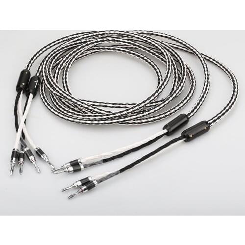 Audiocrast 8pieces twist cable 8TC 7N OCC Pure copper Speaker cable hifi audio speaker wire loudspeaker cable