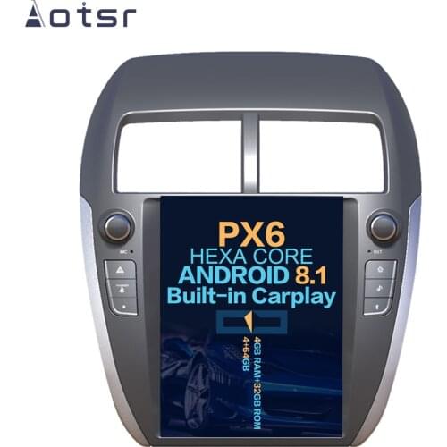 Aotsr Tesla10.4“ Vertical screen Android 8.1 Car DVD player GPS Navigation For MITSUBISHI ASX RVR Outlander Sport 2010-2014