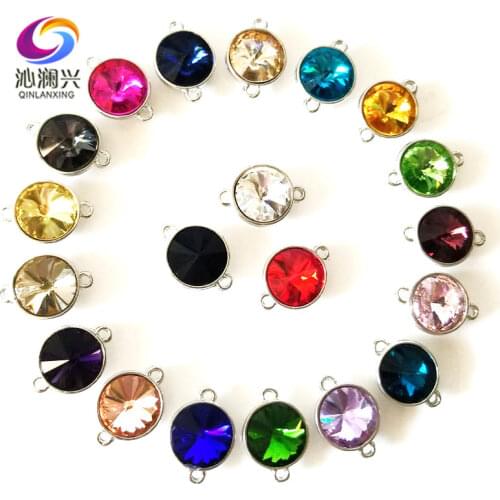 Free shipping 12mm Satellite shape Crystal glass rhinestones,sew on pointback stone with hole Diy Clothing accessories
