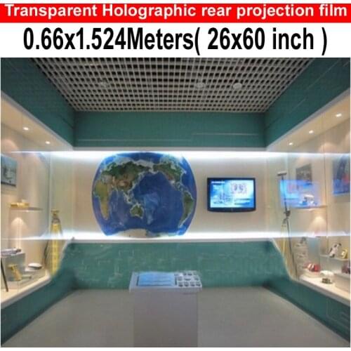 Quick + Free delivery Clear Holographic Rear Projection Film Screen for Advertising Meeting 20 x 60 INCH