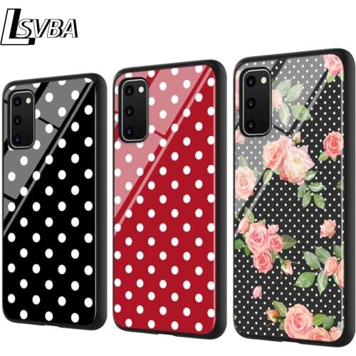 Polka Dots for Samsung Galaxy Note 10 Lite S20Ultra S20 Plus A01 A21 A51 A71 A81 A91 Super Bright Phone Case
