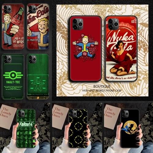 Game Fallout Phone Case Cover Hull For iphone 5 5s se 2 6 6s 7 8 12 mini plus X XS XR 11 PRO MAX black art bumper fashion back
