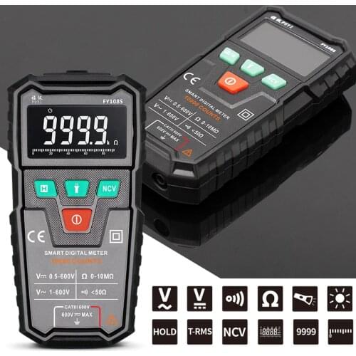 Digital Multimeter 9999 Analog Tester True RMS mini Intelligent Automatic Multimeter High Precision NCV Tester