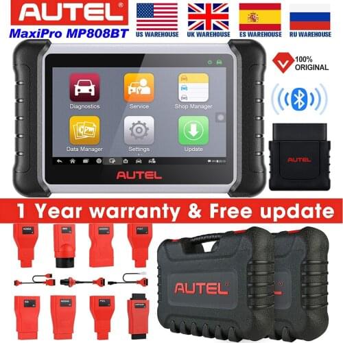 2021 Autel MaxiPRO MP808BT OBD2 Diagnostic Scanner All System 30+ Services ECU Coding&Active Test PK MP808 DS808 MP808K MP808TS