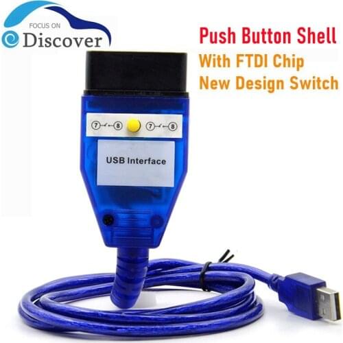 For BMW INPA K+DCAN New Design Switch Push button USB Diagnostic Cable FTDI chip INPA K DCAN for BMW Series OBD2 Interface
