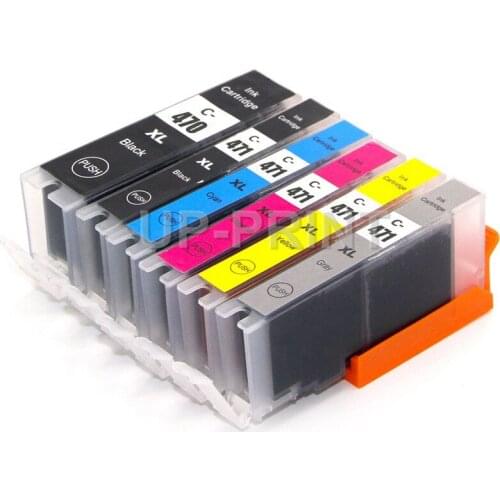 UP 6PCS PGI 470 CLI 471 compatible ink cartridges for Canon PIXMA MG7740 PGI470 CLI471