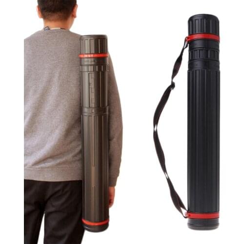 Flexible Plastic Telescopic Bluprint Document Painting Paper Storage Tube Box D2TD
