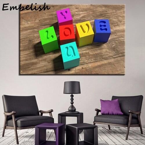 Canvas Pictures Home Decor Framework 1 Piece/Pcs Love You Paintings Fashion Romantic DropSum Colours Love Quote Poster