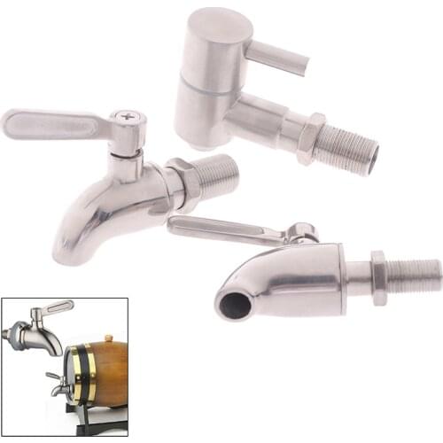 304 Stainless Steel Faucet Wine Barrel Water Spigot Tap For Wine Beer Oak Barrel Beverage Dispenser Bar Supplies
