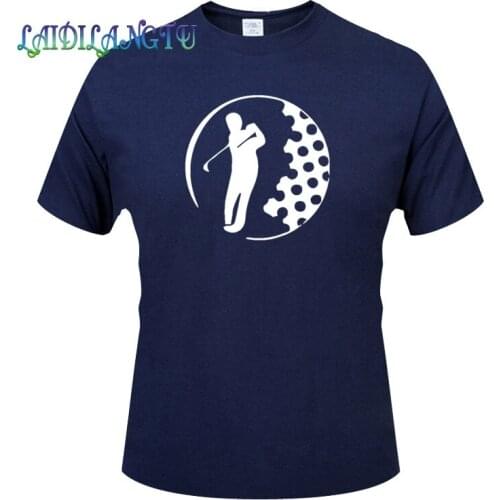 Summer fashion T-shirt Golfer movement mens short-sleeved cotton T-shirt funny hip-hop clothing T-shirt