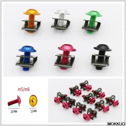 Motorcycle M6 6mm M5 5mm Screw Fairing Bolts Fastener Clips Spring Nuts FOR BMW F650GS F700GS F800GS F800GT F800R F800S F800ST