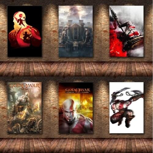 God Of War HD Figure Game Posters And Canvas Printed Painting Art Wall Pictures Home Decor For Living Room Decoration