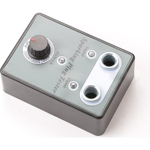 Automobile Spark Plug Sparkover Tester Double Hole Adjustable Spark Plug Tester Bench High Pressure Ignition Diagnostic Tool