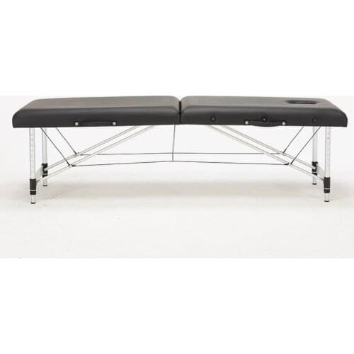 Foldable portable salon beauty salon SPA tattoo furniture aluminum alloy PVC leather adjustable patio facial massage bed table