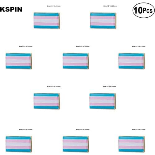 Transgender Pride Flag Lapel Pin Flag badge Brooch Pins Badges 10Pcs a Lot