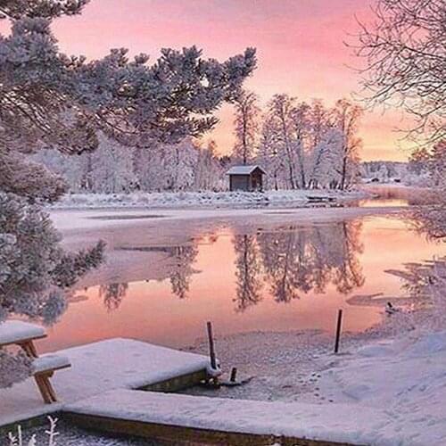 The Fantasy World Of Ice And Snow Scene 5D Diamond Painting Home Decoration DIY Cross Stitch Kits