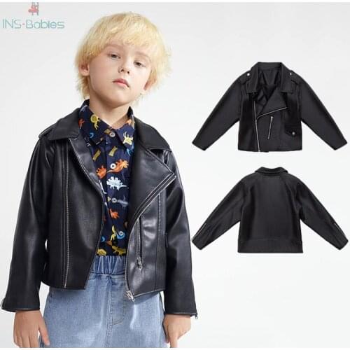 Spring Baby Boys Clothes Handsome black boys coats long sleeve Kids Jackets For Girls Children outwear Jacket For Kids Boys 2020