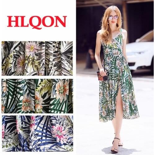 High quality polyester tropical style butterfly flowers fabric for patchwork felt sewing DIY dress women clothing by 100x150cm