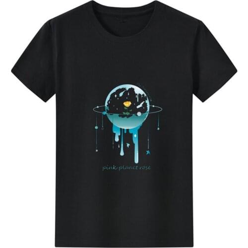 Pink Planet Rose T-shirt for Women Harajuku Casual Graphic Print Woman Tshirts Top Simple Wild T Shirt Women Loose Tee