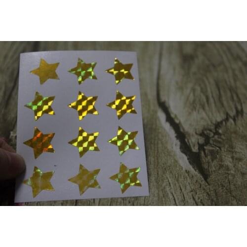 1.9cm Mini Gold Holographic Star Stickers