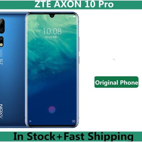 International Version ZTE Axon 10 Pro 4G LTE Mobile Phone Snapdragon 855 Android 9.1 6.47" IPS 6GB RAM 128GB ROM 48.0MP NFC