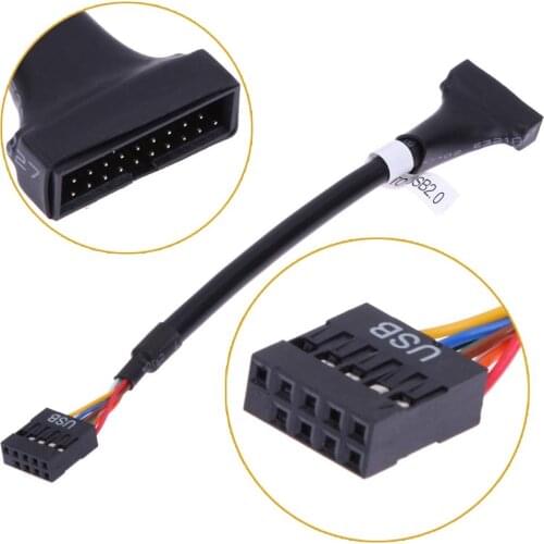 1/2/5pcs/Set USB 3.0 20 Pin Male to USB 2.0 9 Pin Motherboard Female Cable USB Converter Adapter for cd-rom /floppy drive panel