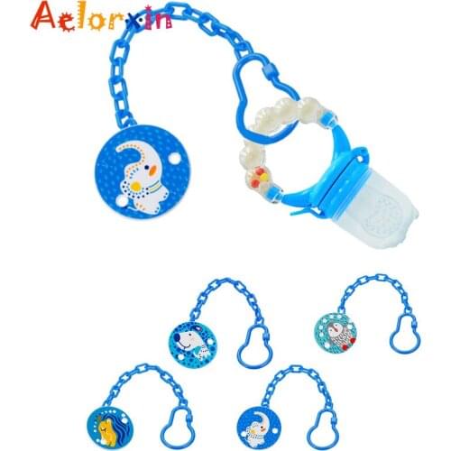 1Pcs Animal Pacifier Chain Baby Pacifier Clip Pacifier Chain Dummy Clip Safe Teething Chain Pacifier Clips Holder Chain