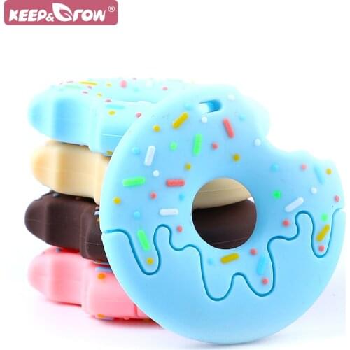 Silicone Baby Teethers BPA Free 1PC Food Grade Donuts Tiny Rod Children Goods Nurse Gift Baby Reborn Teething Bite Silicone Toys