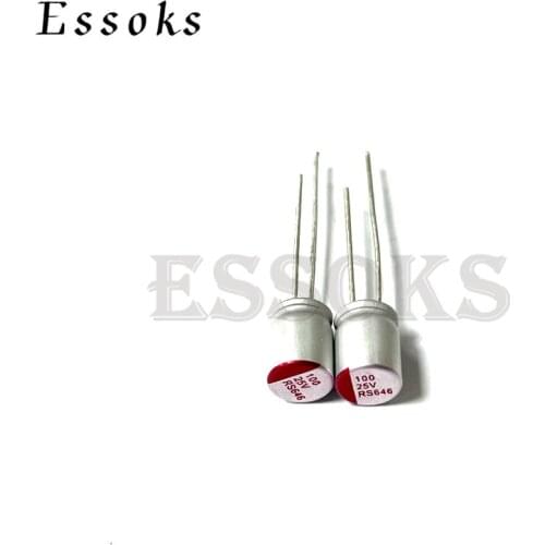 10pcs 25V 100uF 4X10 6X8 8X12 mm Super Low ESR 25V100uF For Motherboard Solid Capacitor Capacitors
