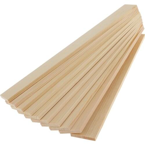 MagiDeal 10 Pieces Natural Wooden Shape Pine Wood Board Panels for Modelling Crafts Making Supplies - 10cm/20cm/30cm