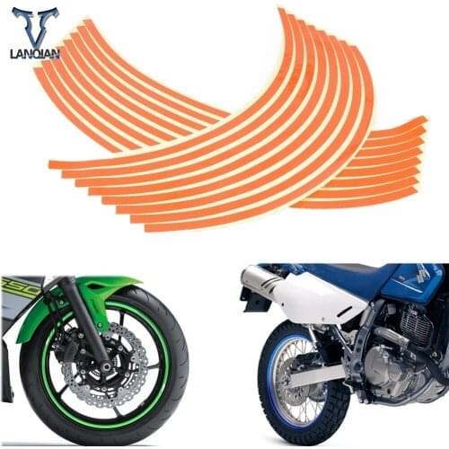 16 Strips 17inch/18inch wheel Motorcycle Wheel Tire Rim Stickers For SUZUKI HAYABUSA SFV650 GLADIUS SV1000/S TL1000R