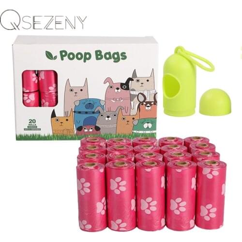 20 Rolls Dog Poop Bag 100% Biodegradable Leak Proof Dog Garbage Waste Bags with Dispenser Collector Pick Up Tool EPI Doggie Bag